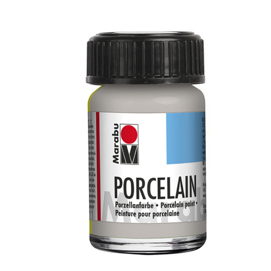 Marabu Deckende Porzellan Farbe , Metallic-Silber 782 , 15 ml
