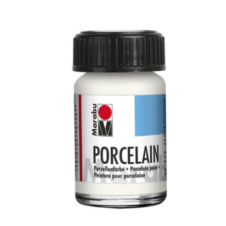Marabu Deckende Porzellan Farbe , Weiß 070 ,15 ml