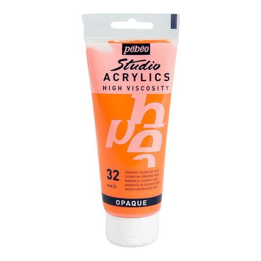 Pébéo Studio Acrylics Acrylic Paint Cadmium Orange Imitated 32