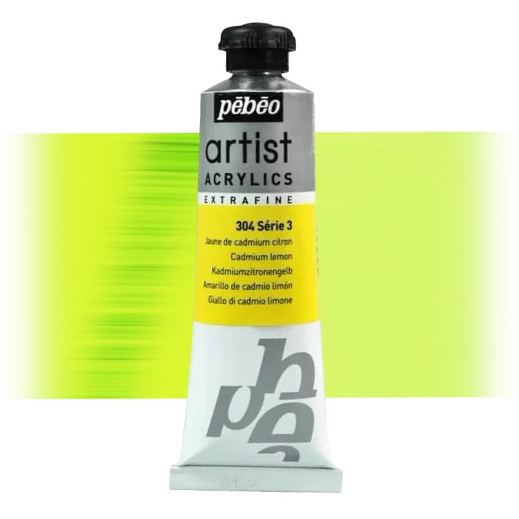 Pébéo Artist Acrylics Cadmium Yellow Lemon 304 Series 3