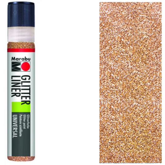 Marabu Glitter Liner Rotgold 586, 25ml