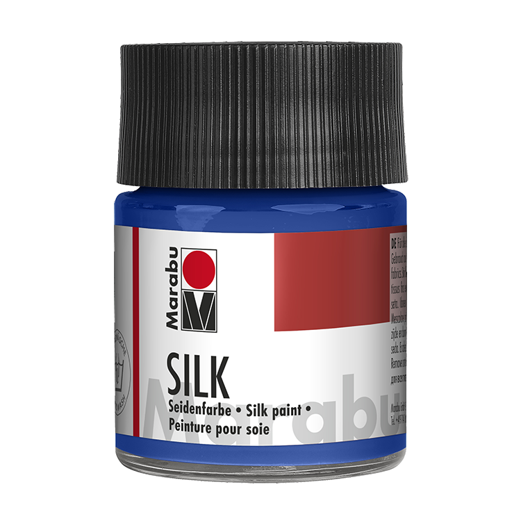 Marabu Silk Seidenmalfarbe, 50 ml, Mittelblau 052