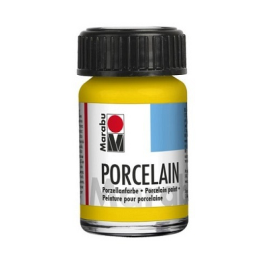 Marabu Deckende Porzellan- und Glasfarbe, Sonnengelb 220 , 15 ml