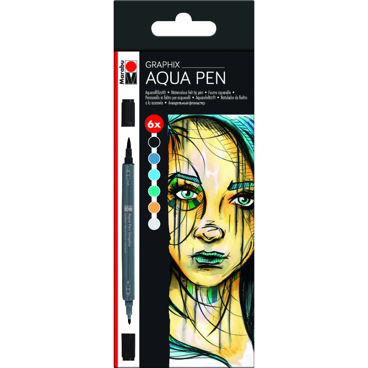 Marabu Aqua Pen Graphix 6er METROPOLITAN