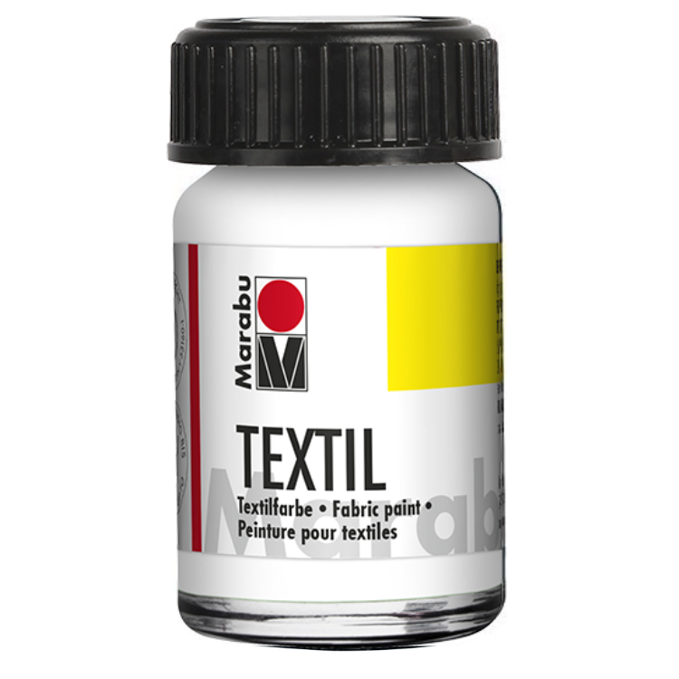 Marabu Textil, Fabric Paint White 070, 15 ml