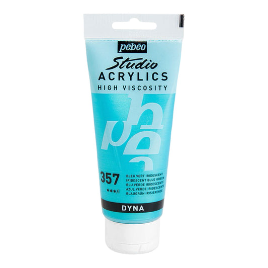 Pébéo Studio Acrylics Acrylic Paint Blue-Green Iridescent 357
