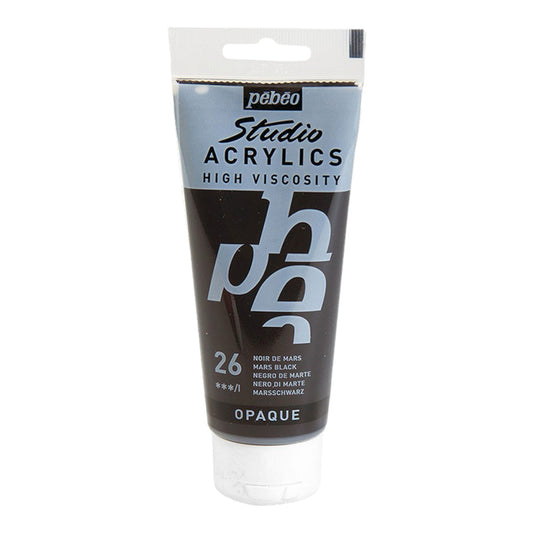 Pébéo Studio Acrylics Acrylfarbe Mars-Schwarz 26