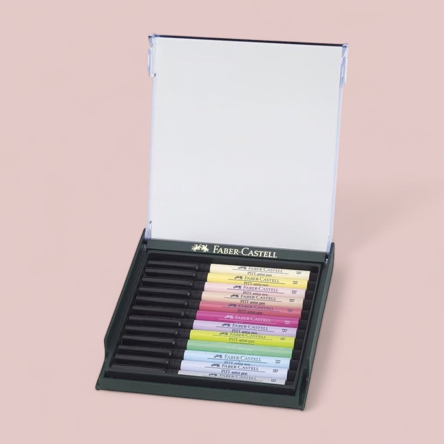 Faber Castell Pitt Artist Pen Brush Tuschestifte, 12er Etui, Pastelltöne