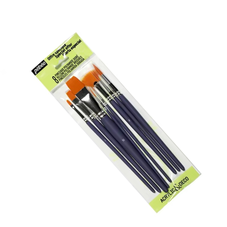 Pébéo Acrylic & Deco Set with 8 Brushes
