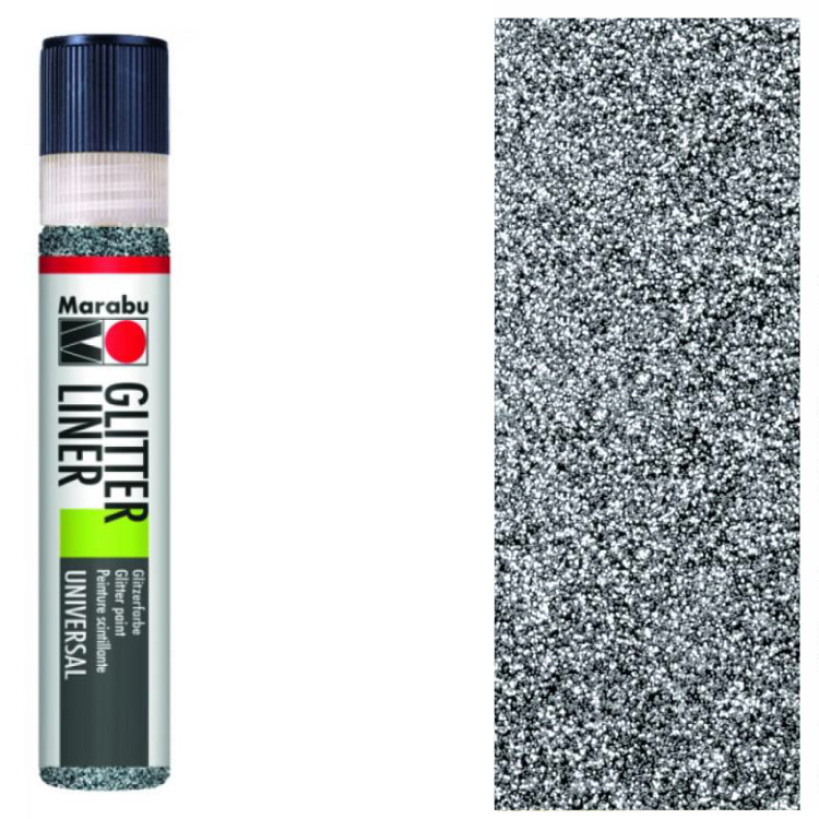 Marabu Glitter Liner Graphite 579, 25ml