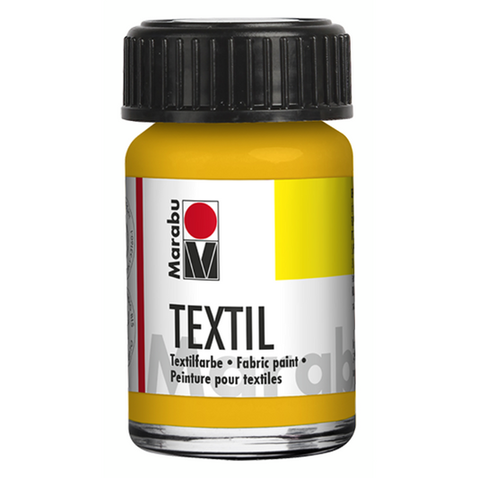 Marabu Textil, Stofffarbe Mittelgelb 021 , 15 ml