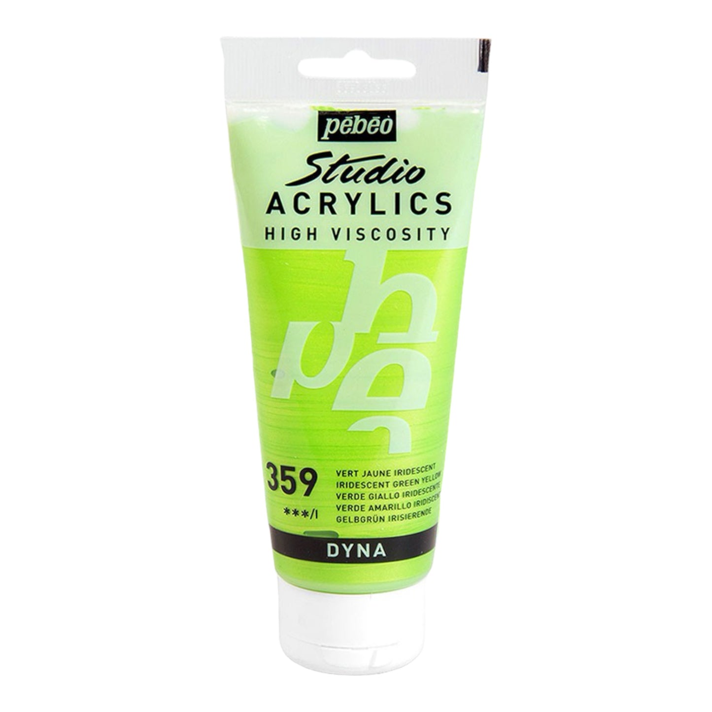 Pébéo Studio Acrylics Acrylic Paint Green Yellow Iridescent 359