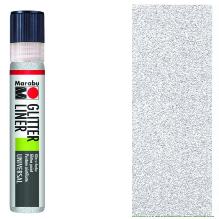 Marabu Glitter Liner White 570, 25ml