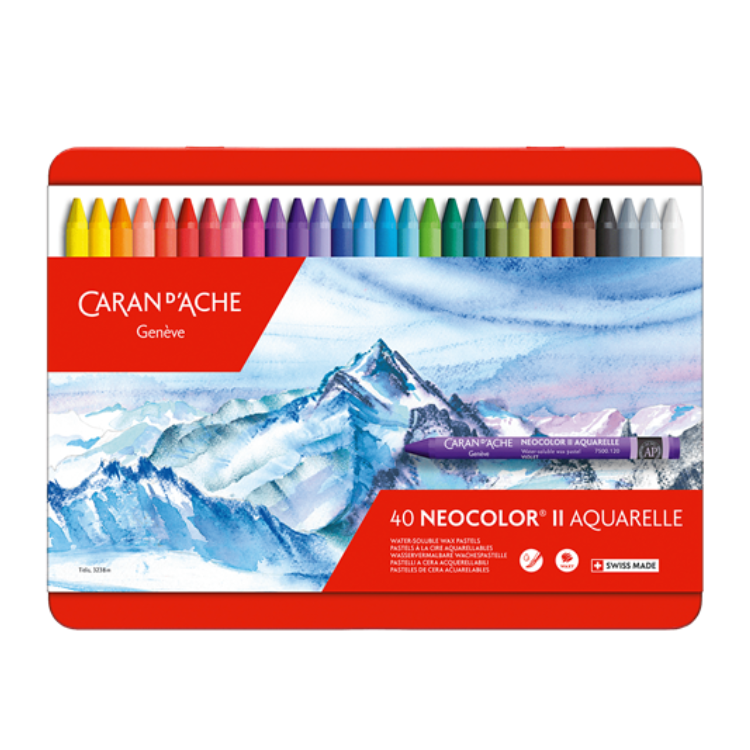 Caran d'Ache Neocolor ™ II Wax Pastel 40 colors
