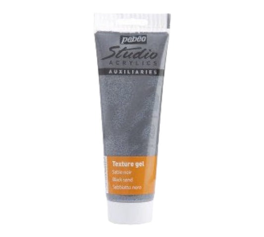 Pébéo Studio Auxiliaries Texture Gel Schwarz Sand Texture Gel