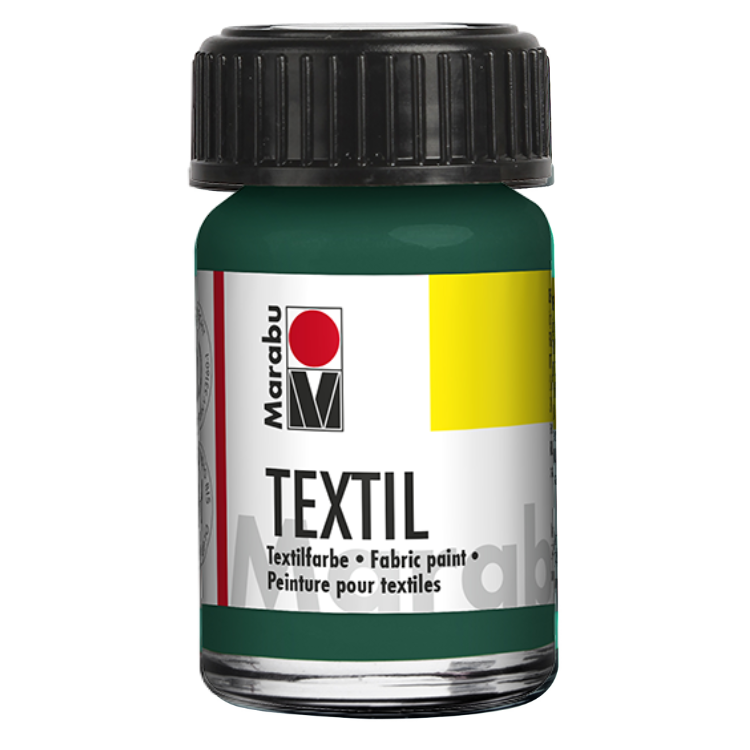 Marabu Textil, fabric paint dark green 068, 15 ml