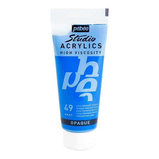 Pébéo Studio Acrylics Acrylic Paint Opaque Primary Cyan 49