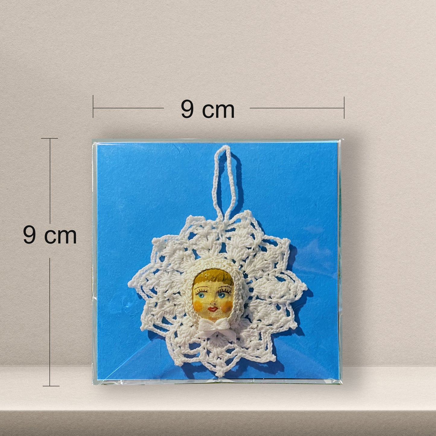 Weihnachtssmuck Handgehäkelter Engel „Schneestern“