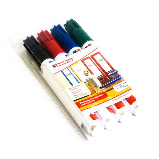 Edding 3000 Permanentmarker 1,5-3mm, 4er Set