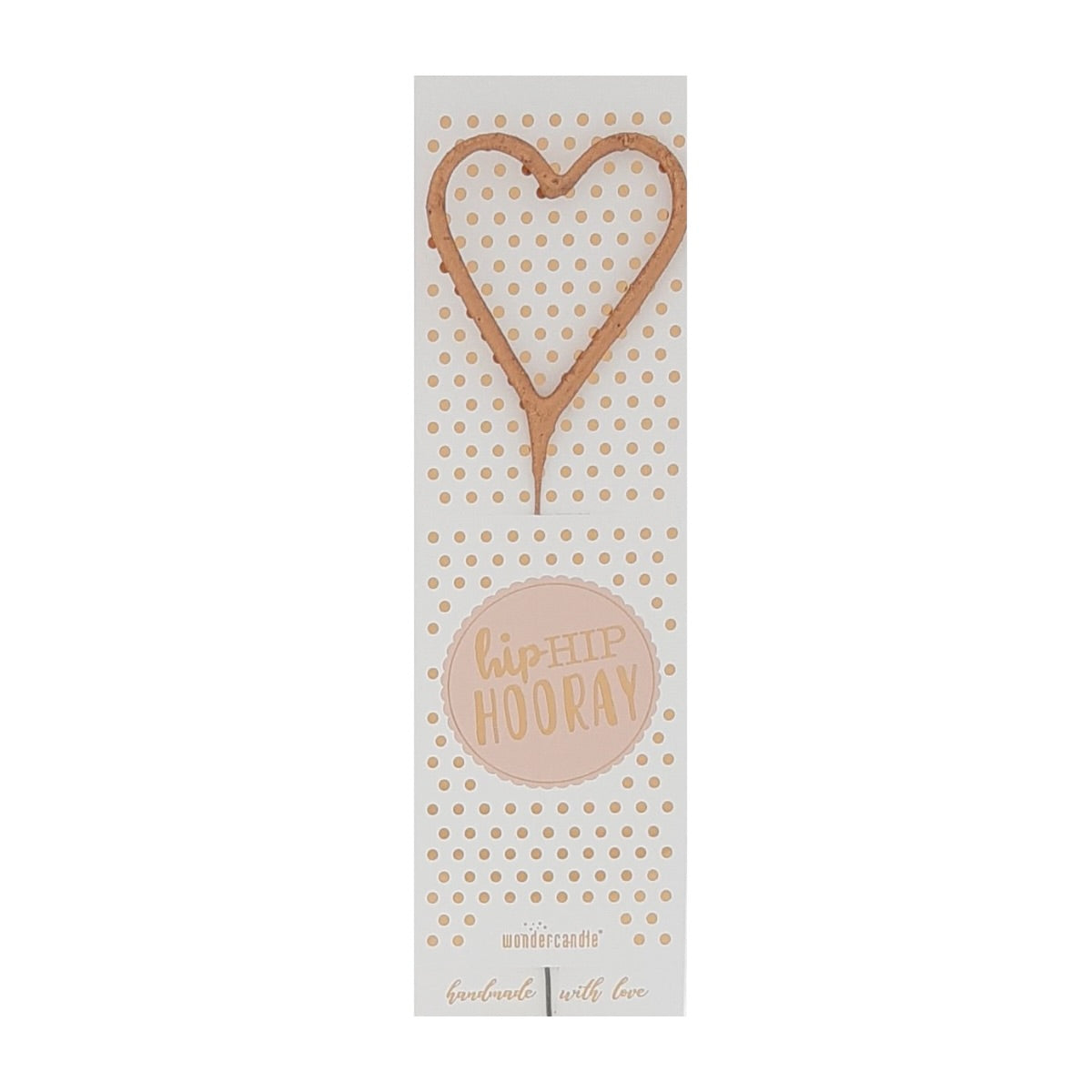Wundercandle Wunderkerze „Hip Hip Hooray“, Herz