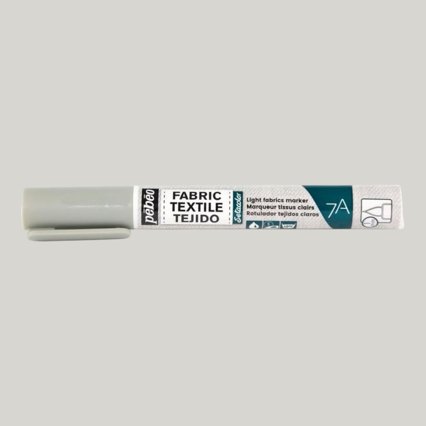 Pébéo Setacolor Stoffmarker 7A – Grau , für helle Stoffe
