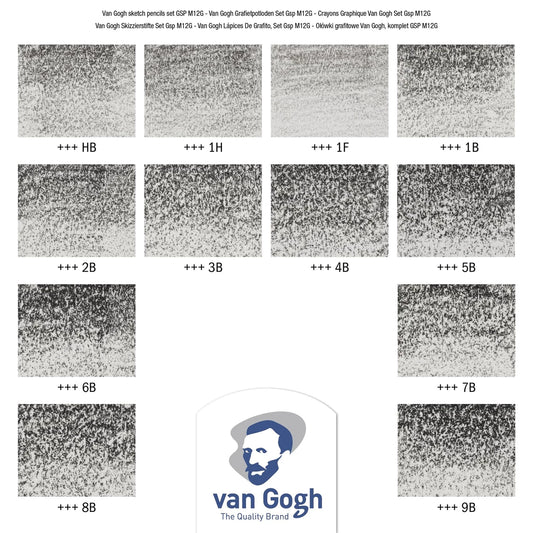Van Gogh Skizzierstifte-Set mit 12 Graphitstiften