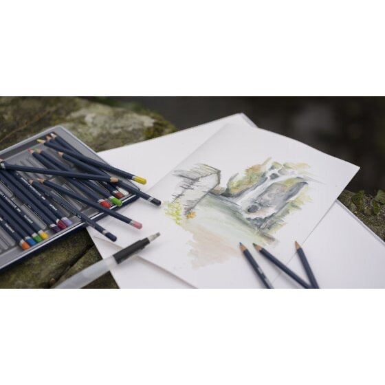 Derwent Watercolour Aquarell Farbstifte Set 12 Stück