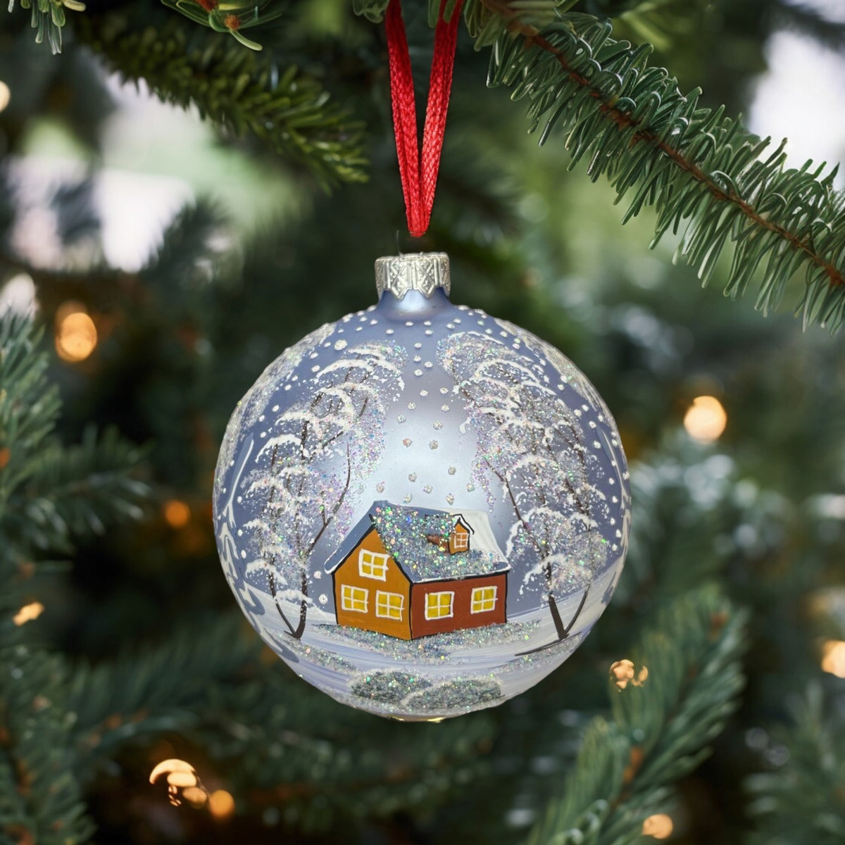 Weihnachtskugeln Winter Magic Hellblau – Goleo