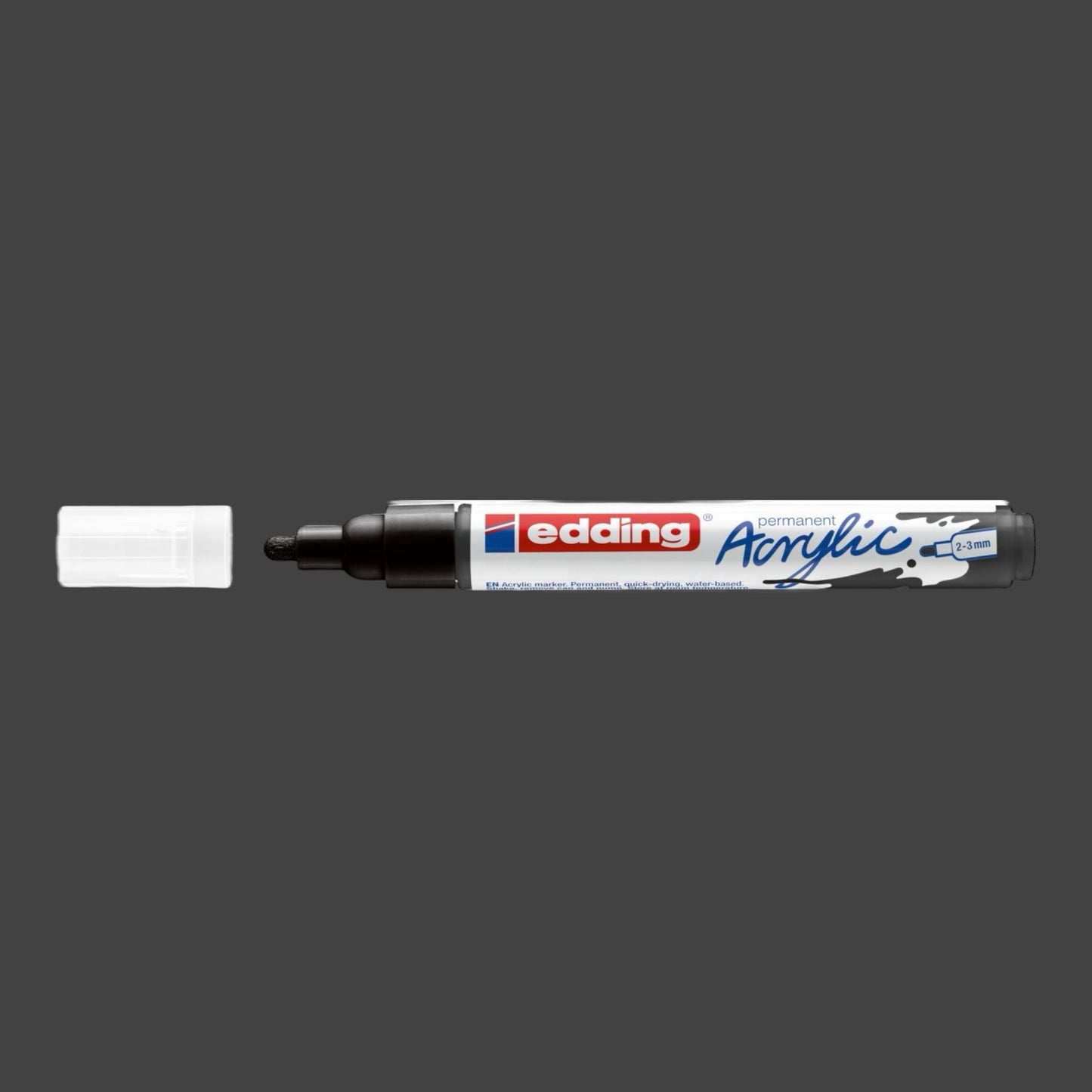 Edding 5100 Acrylic Marker Deep Black 901, Round Tip 2-3 mm