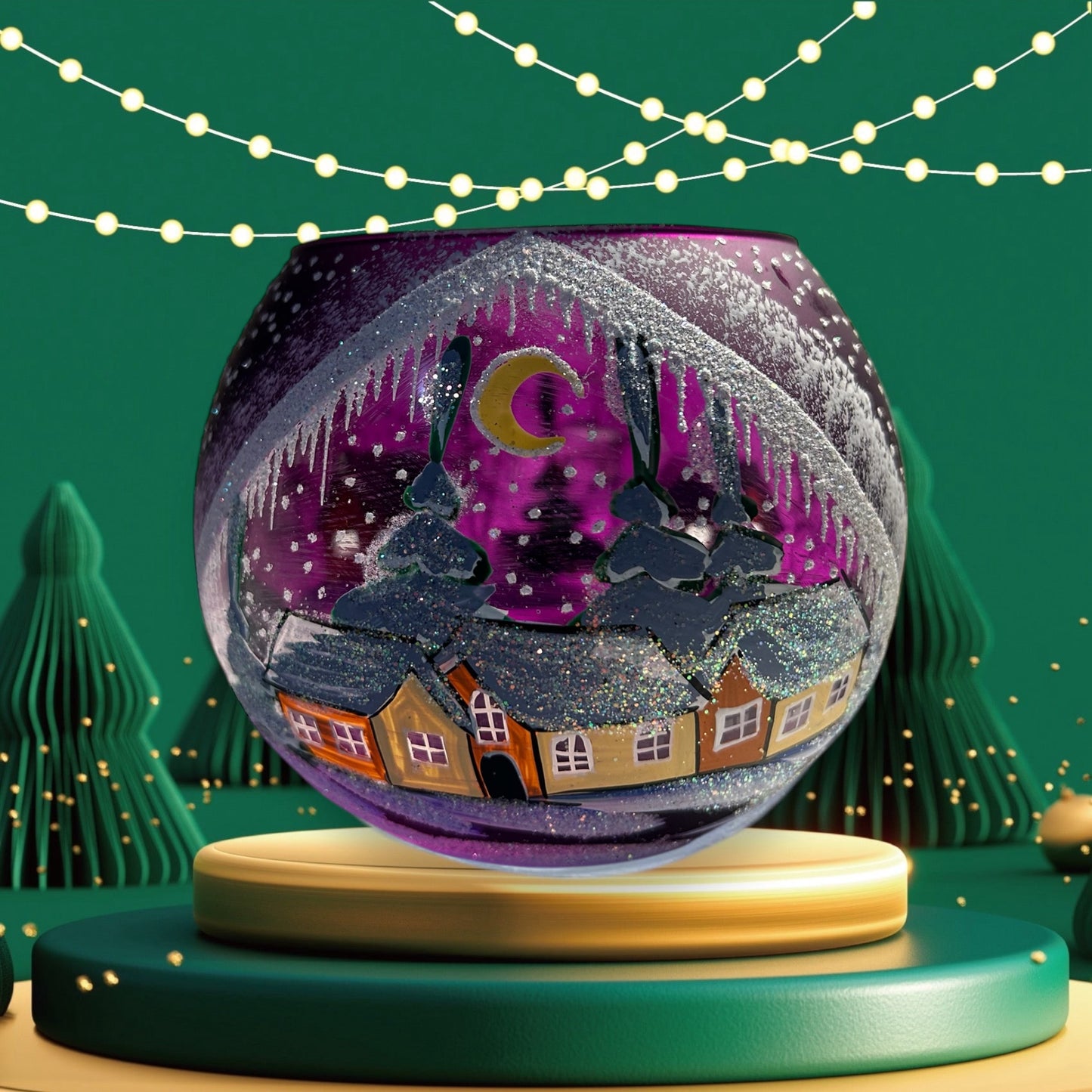 tealight holder Winter Evening