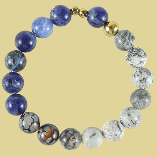 Glorex Armband Natursteine – DIY Set, 10 mm