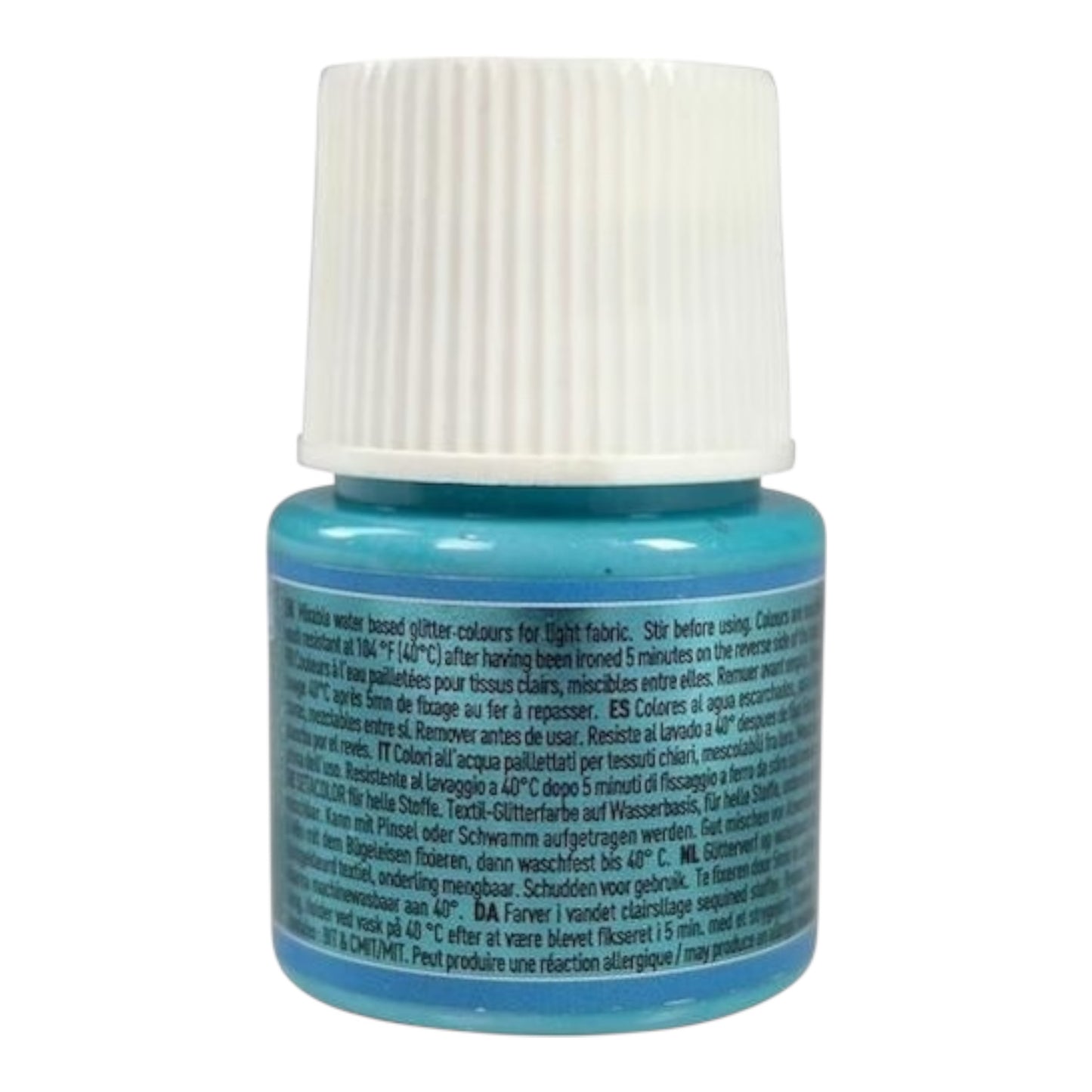 Pébéo Setacolor Glitter Textilfarbe – Türkis 206 , 45 ml