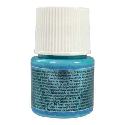 Pébéo Setacolor Glitter Textilfarbe – Türkis 206 , 45 ml