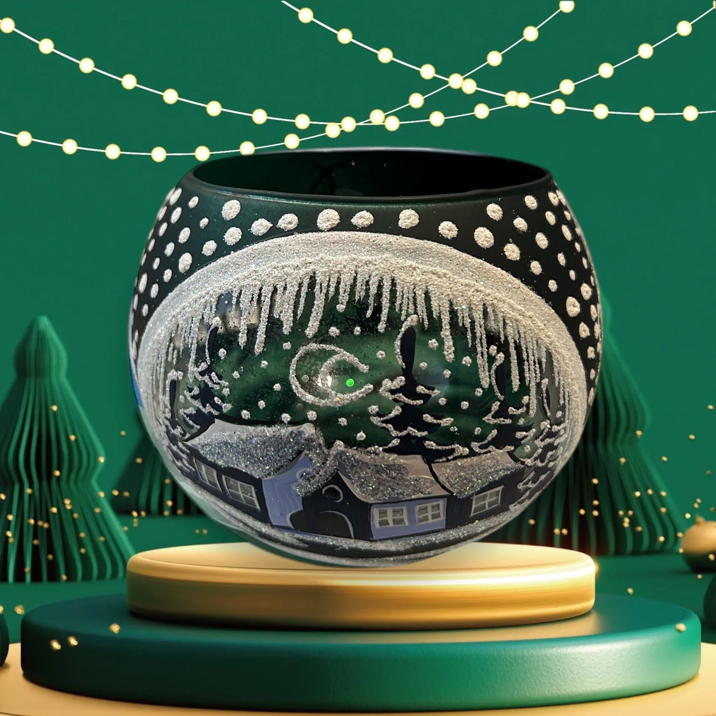 Goleo Teelichtlampe - Winterabend