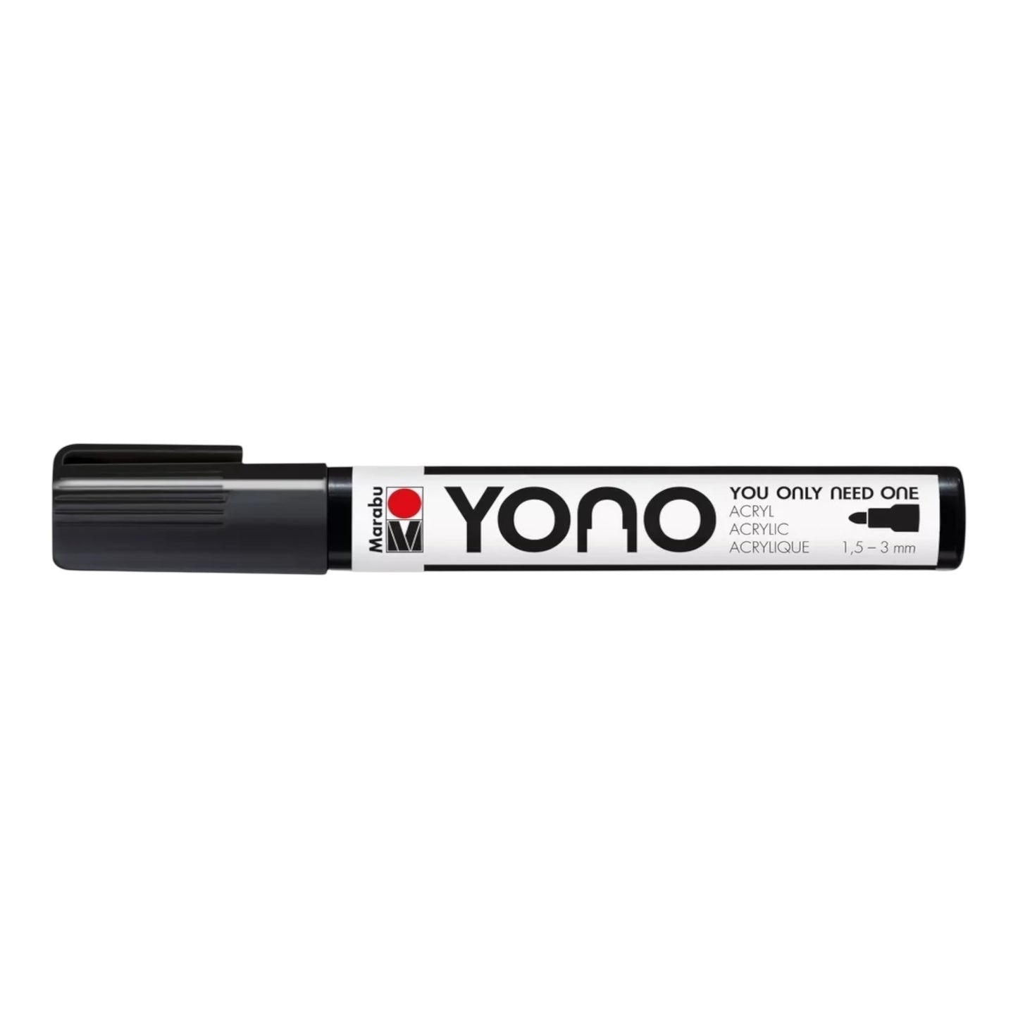 YONO Acrylmarker – Schwarz (1.5–3 mm)