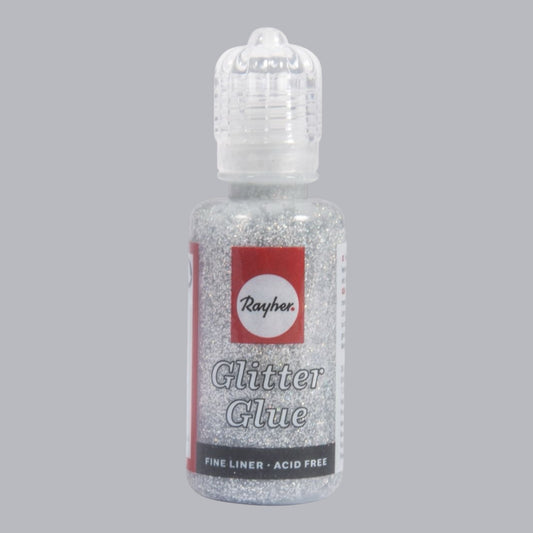 Rayher Glitter-Glue Metallic – 20 ml, Silber