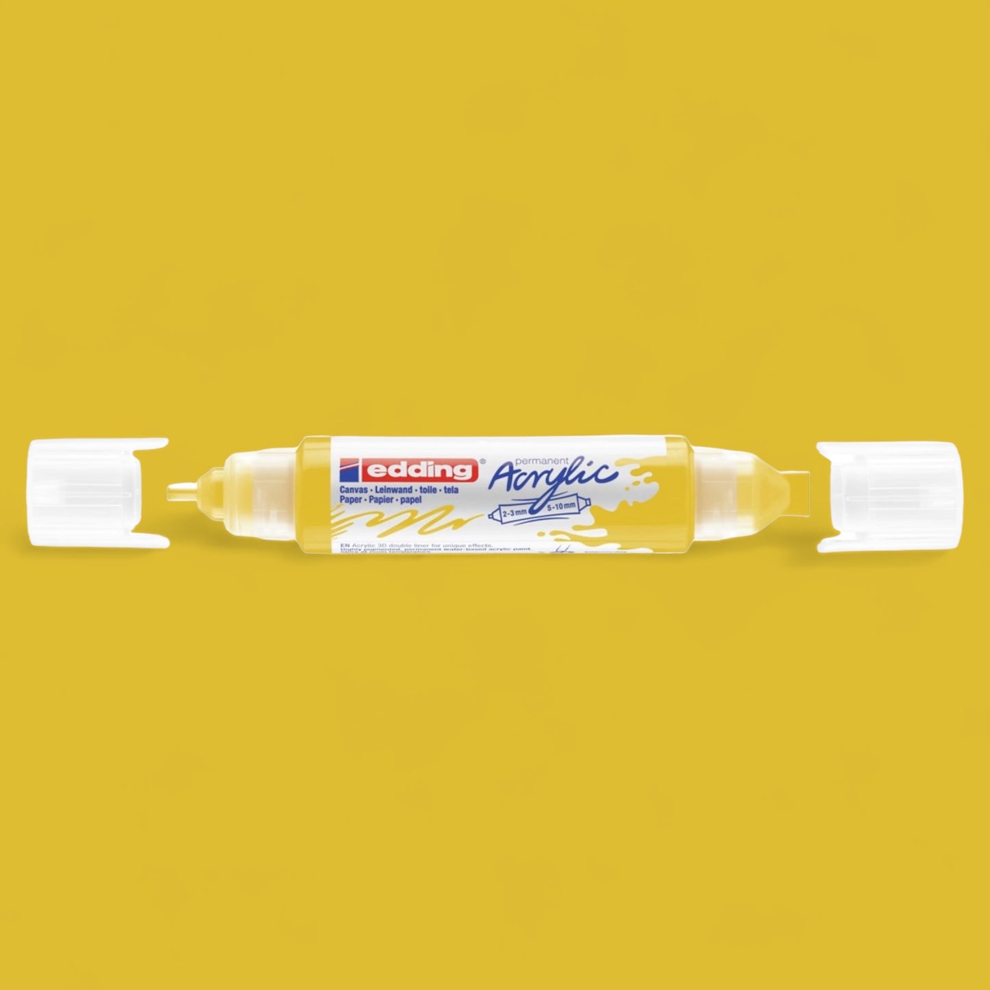 Edding 5400 Acryl 3D Double Liner traffic yellow 905, tube tip 2-3 mm. 5-10 mm