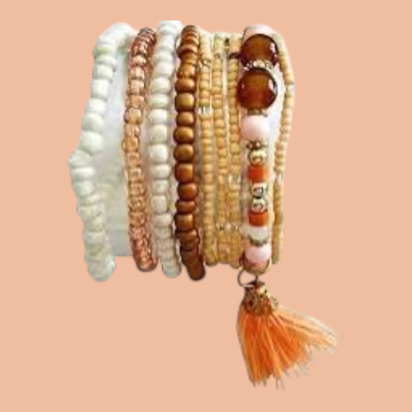 Glorex Armband‑Set DIY – Braun‑Beige (für 6–9 Armbänder)