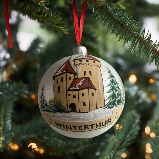 Weihnachtskugeln Winterthur Schloss Weiss