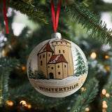 Weihnachtskugeln Winterthur Schloss Weiss