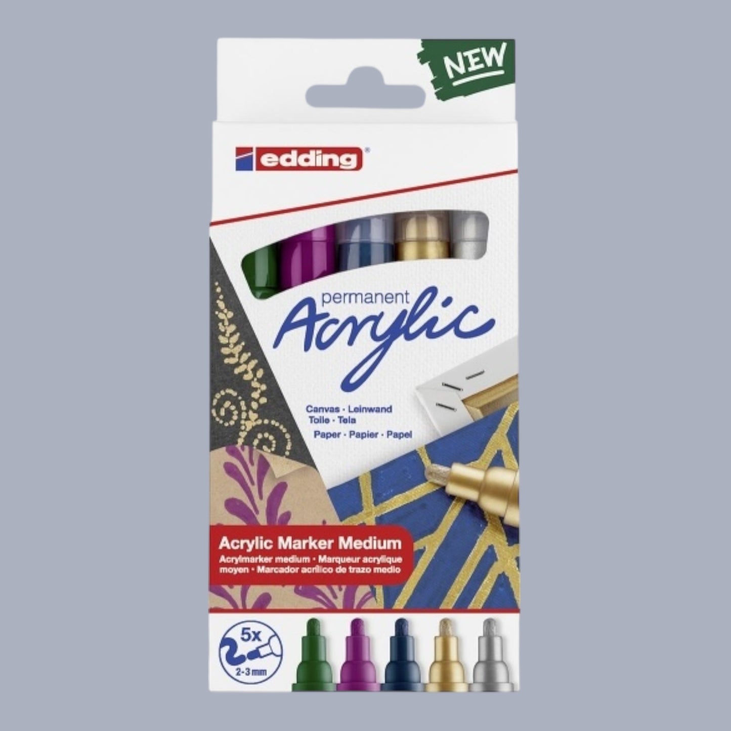 Edding Acrylic Marker 5100 metallic Set (5-teilig)