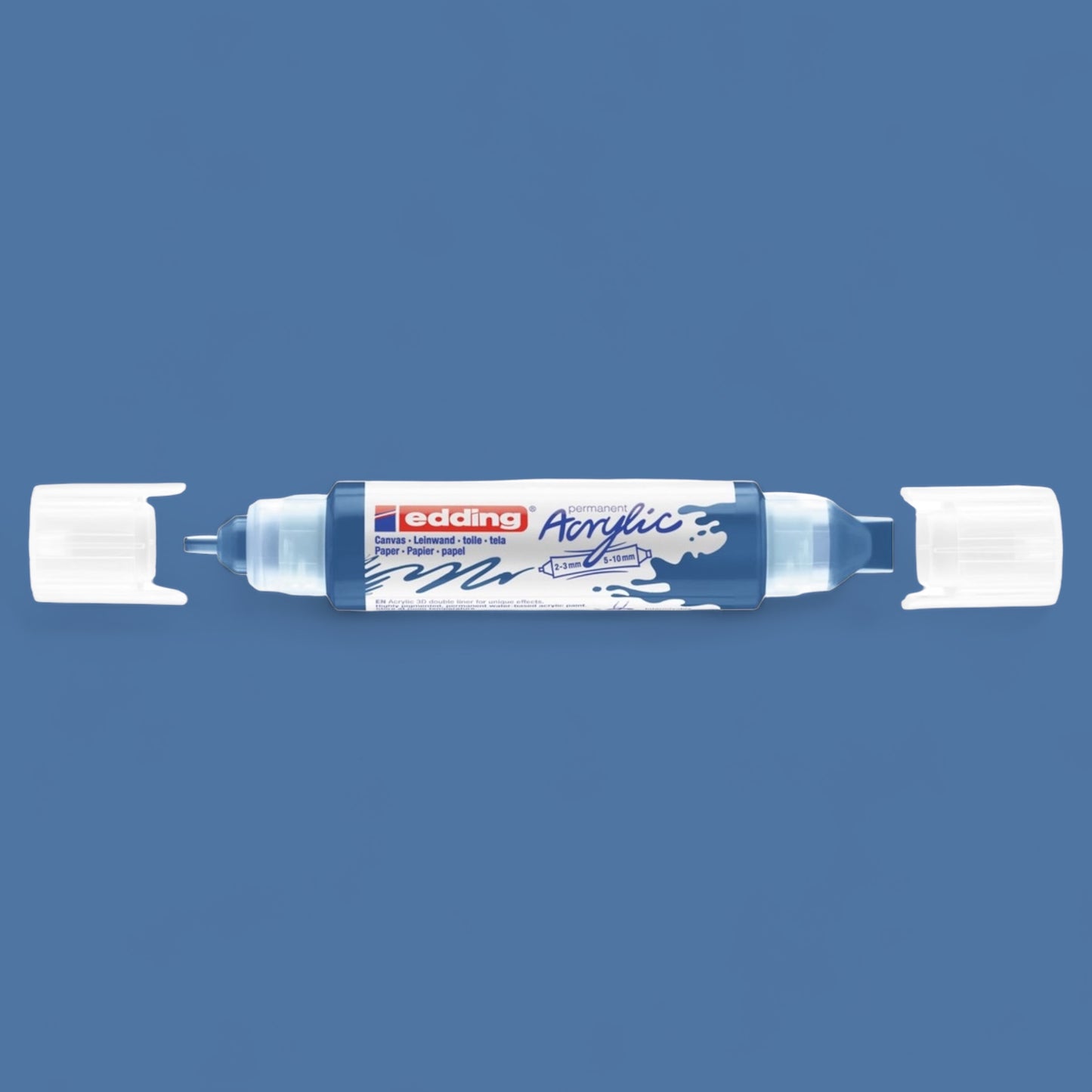 Edding 5400 Acryl 3D Double Liner enzianblau , Tubenspitze 2-3 mm . 5-10 mm