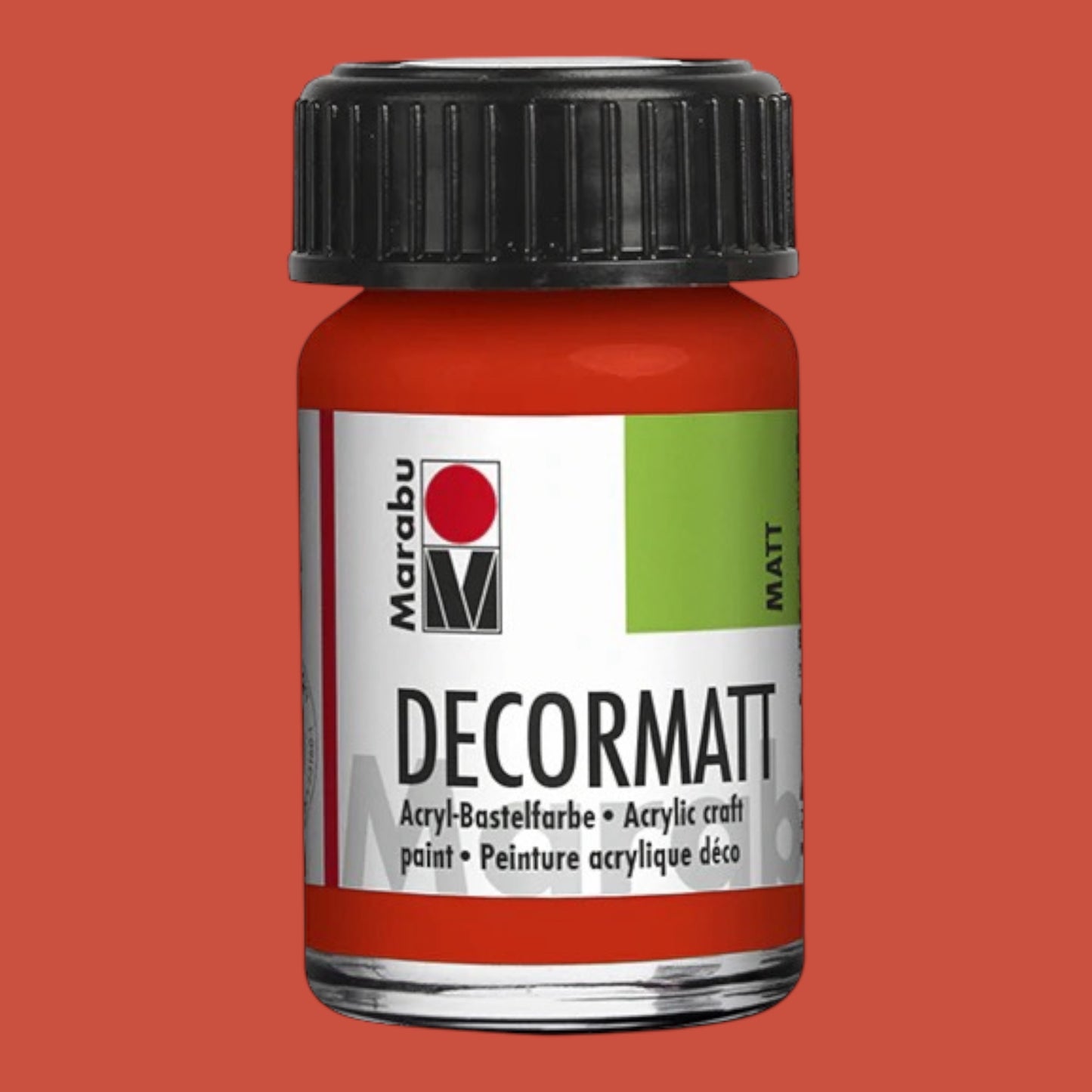 Marabu Decormatt Acryl Zinnoberrot  Hell 030