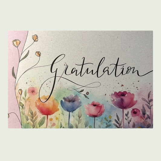 Postkarte  „Gratulation“