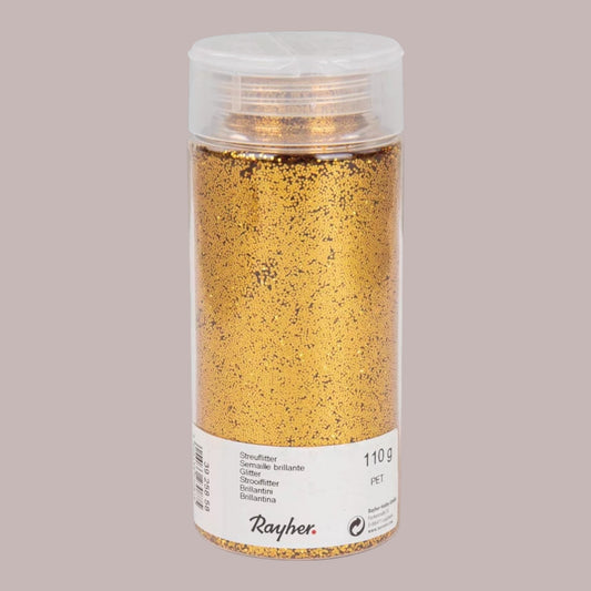 Rayher Streuflitter PET Gelbgold 110 g