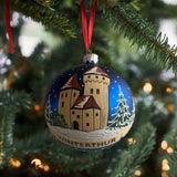 Weihnachtskugeln Winterthur Schloss Dunkelblau
