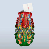 Geschnitzte Kerze Mittel - Festive Rainbow