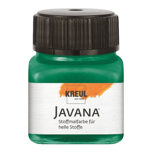 KREUL Javana Stoffmalfarbe für helle Stoffe – Dunkelgrün 90946, 20 ml