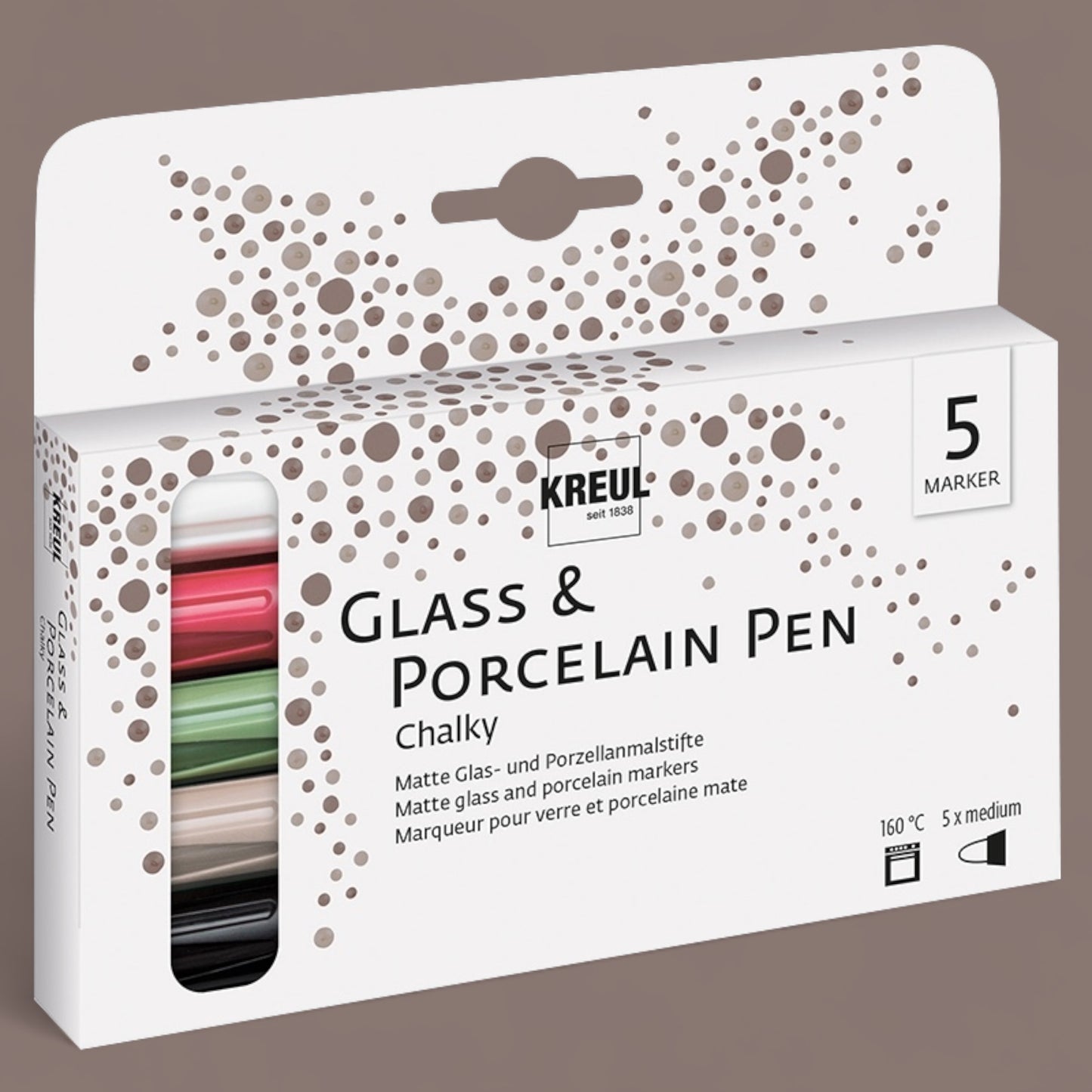 KREUL GLASS & PORCELAIN 5er-Pack Chalky