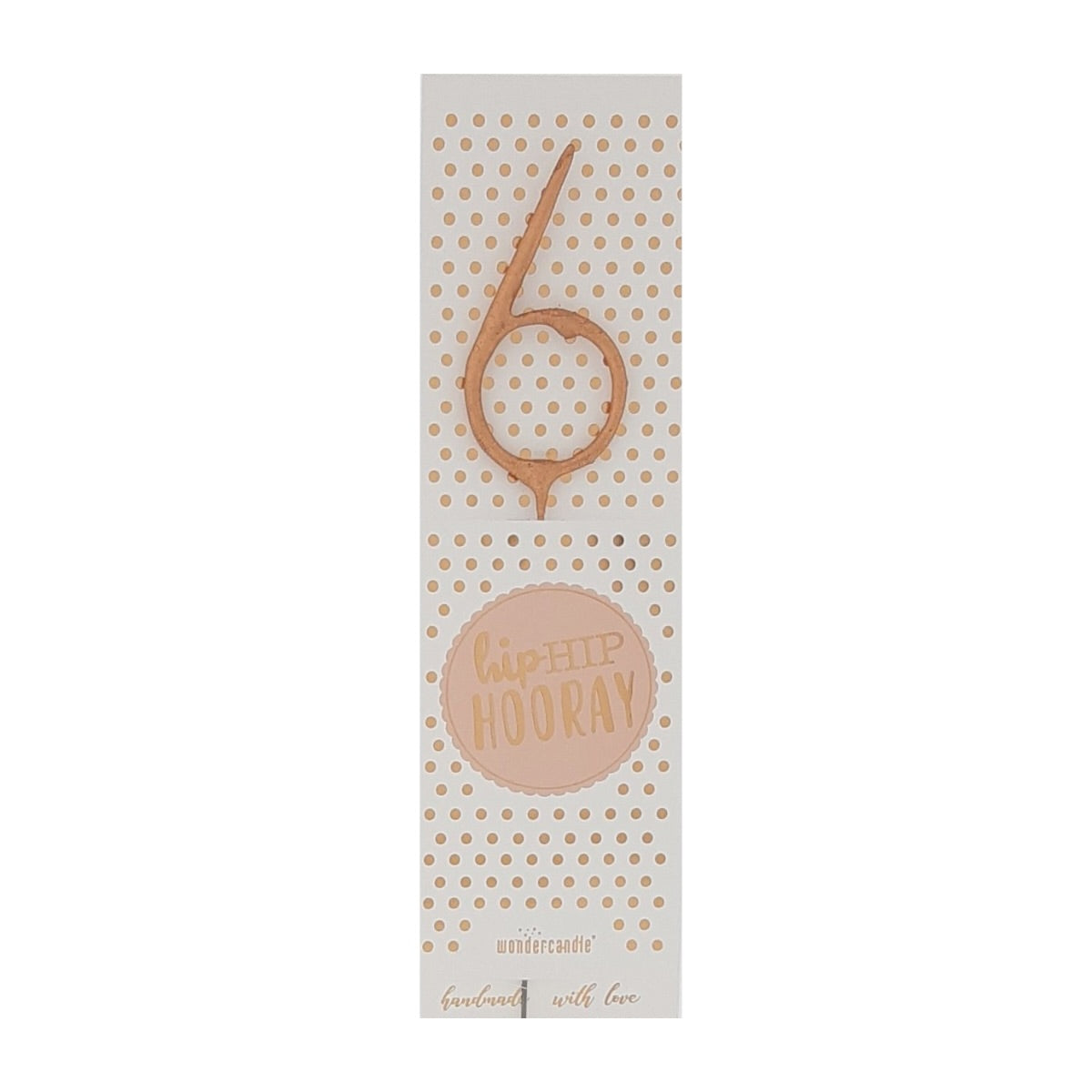 Wundercandle Wunderkerze „Hip Hip Hooray“, 6